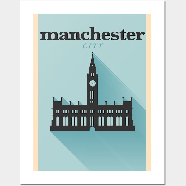 Manchester Poster Design Wall Art by kursatunsal